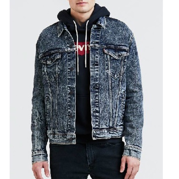 acid wash jean jacket mens